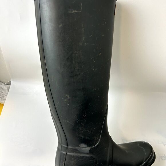 Hunter Womens Original Tall Rain Boots Size US 6 Rubber Matte Black - Picture 14 of 15